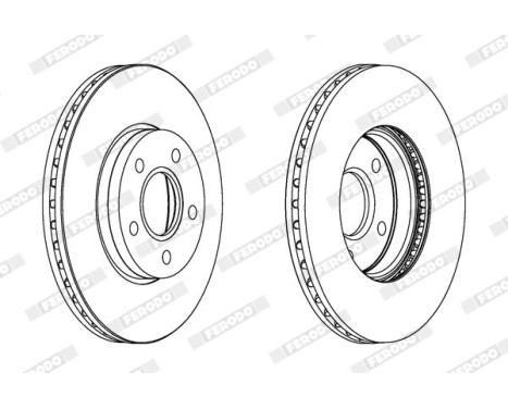 Brake Disc PREMIER Coat+ disc DDF1222C Ferodo