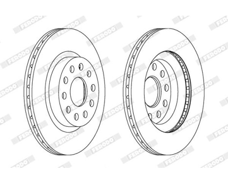 Brake Disc PREMIER Coat+ disc DDF1223C Ferodo