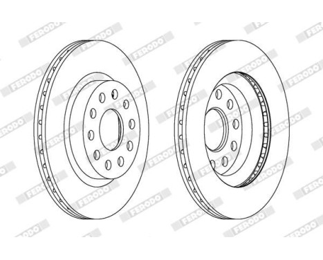Brake Disc PREMIER Coat+ disc DDF1223C Ferodo, Image 2