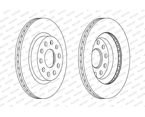 Brake Disc PREMIER Coat+ disc DDF1223C Ferodo