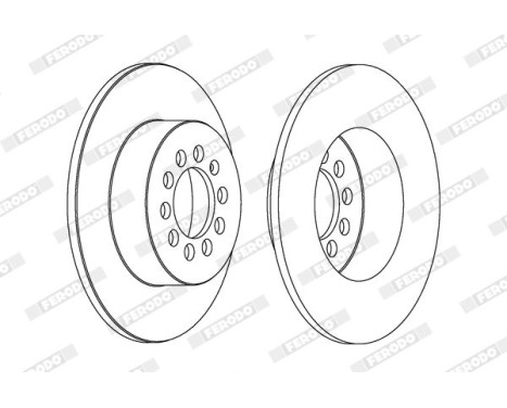 Brake Disc PREMIER Coat+ disc DDF1224C Ferodo