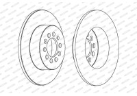 Brake Disc PREMIER Coat+ disc DDF1224C Ferodo
