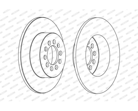 Brake Disc PREMIER Coat+ disc DDF1224C Ferodo