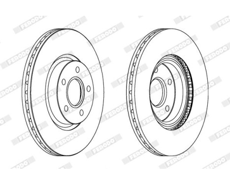 Brake Disc PREMIER Coat+ disc DDF1225C Ferodo