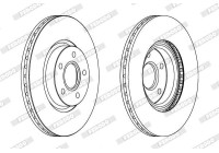 Brake Disc PREMIER Coat+ disc DDF1225C Ferodo