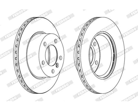 Brake Disc PREMIER Coat+ disc DDF1228C Ferodo