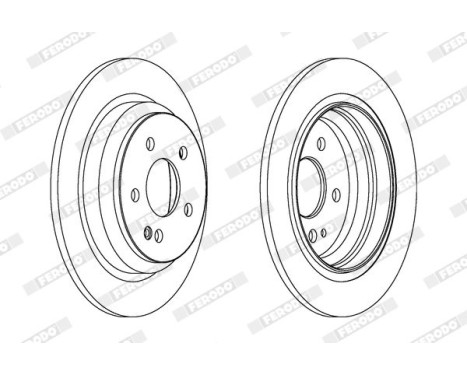 Brake Disc PREMIER Coat+ disc DDF1234C Ferodo