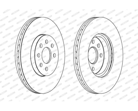 Brake Disc PREMIER Coat+ disc DDF1236C Ferodo
