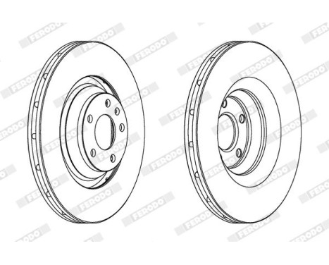 Brake Disc PREMIER Coat+ disc DDF1238C-1 Ferodo, Image 2