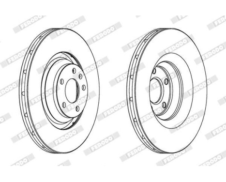 Brake Disc PREMIER Coat+ disc DDF1238C-1 Ferodo, Image 2