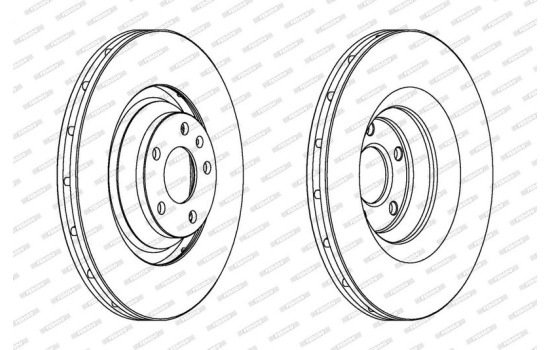 Brake Disc PREMIER Coat+ disc DDF1238C-1 Ferodo, Image 2