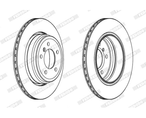 Brake Disc PREMIER Coat+ disc DDF1244C-1 Ferodo, Image 2