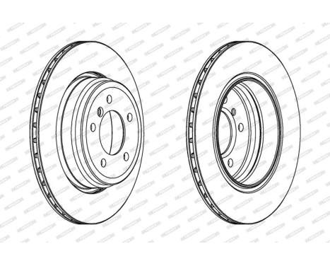 Brake Disc PREMIER Coat+ disc DDF1244C-1 Ferodo, Image 2