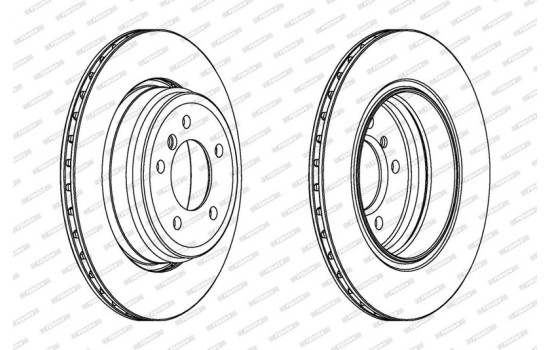 Brake Disc PREMIER Coat+ disc DDF1244C-1 Ferodo, Image 2