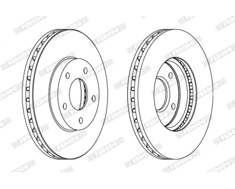 Brake Disc PREMIER Coat+ disc DDF1249C Ferodo, Image 2