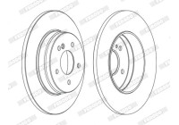 Brake Disc PREMIER Coat+ disc DDF1251C Ferodo