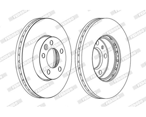 Brake Disc PREMIER Coat+ disc DDF1253C-1 Ferodo