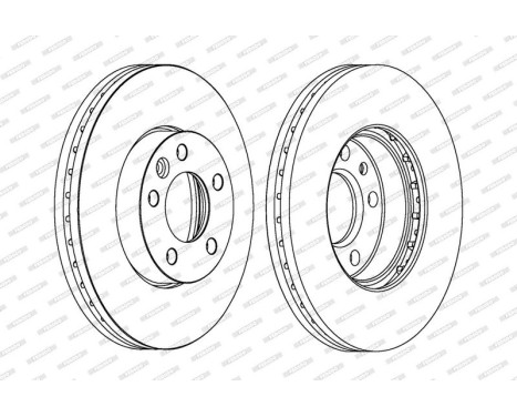 Brake Disc PREMIER Coat+ disc DDF1253C-1 Ferodo