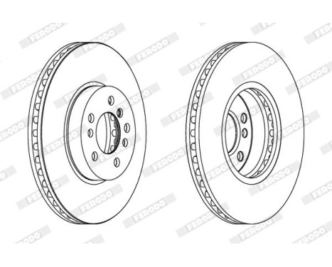 Brake Disc PREMIER Coat+ disc DDF1256C-1 Ferodo, Image 2