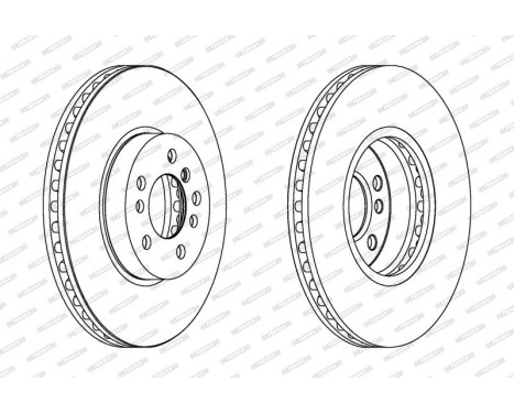 Brake Disc PREMIER Coat+ disc DDF1256C-1 Ferodo, Image 2