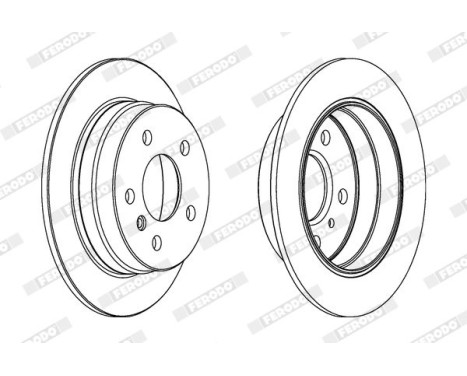 Brake Disc PREMIER Coat+ disc DDF1258C Ferodo, Image 2