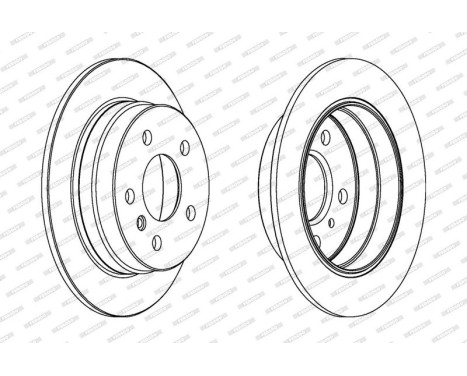 Brake Disc PREMIER Coat+ disc DDF1258C Ferodo, Image 2