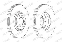 Brake Disc PREMIER Coat+ disc DDF1261C Ferodo