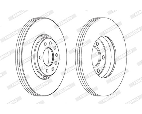 Brake Disc PREMIER Coat+ disc DDF1261C Ferodo