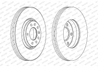 Brake Disc PREMIER Coat+ disc DDF1261C Ferodo
