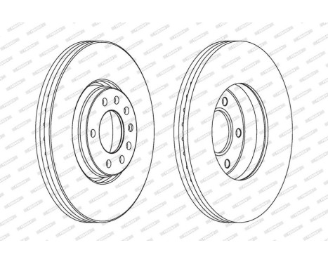 Brake Disc PREMIER Coat+ disc DDF1261C Ferodo