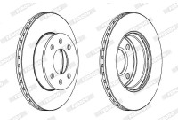 Brake Disc PREMIER Coat+ disc DDF1268C Ferodo