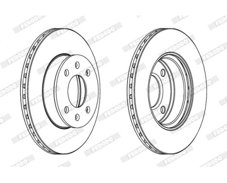 Brake Disc PREMIER Coat+ disc DDF1268C Ferodo