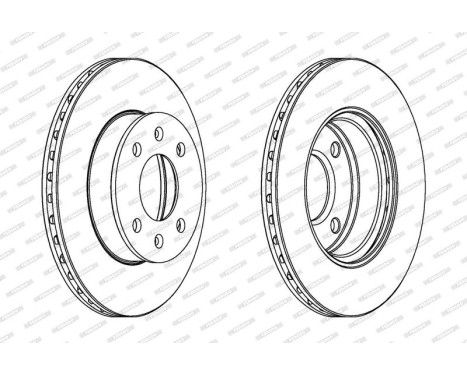 Brake Disc PREMIER Coat+ disc DDF1268C Ferodo