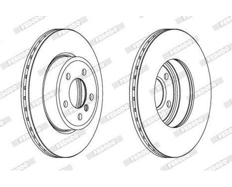 Brake Disc PREMIER Coat+ disc DDF1271C Ferodo, Image 2