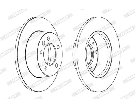 Brake Disc PREMIER Coat+ disc DDF1272C Ferodo, Image 2