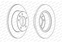Brake Disc PREMIER Coat+ disc DDF1272C Ferodo