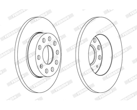 Brake Disc PREMIER Coat+ disc DDF1276C Ferodo