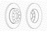 Brake Disc PREMIER Coat+ disc DDF1276C Ferodo