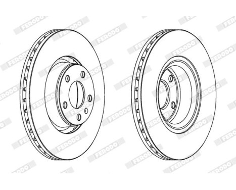 Brake Disc PREMIER Coat+ disc DDF1277C-1 Ferodo, Image 2