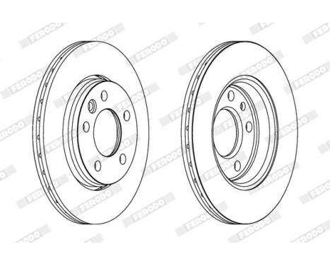 Brake Disc PREMIER Coat+ disc DDF1286C Ferodo