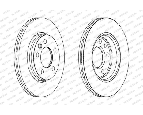 Brake Disc PREMIER Coat+ disc DDF1286C Ferodo