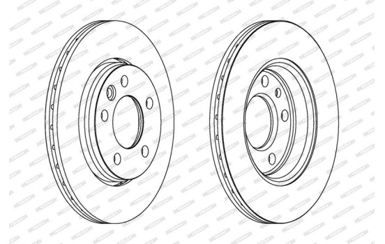 Brake Disc PREMIER Coat+ disc DDF1286C Ferodo