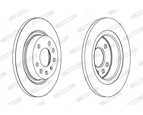 Brake Disc PREMIER Coat+ disc DDF1288C Ferodo, Image 2