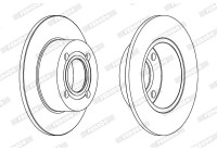 Brake Disc PREMIER Coat+ disc DDF128C Ferodo