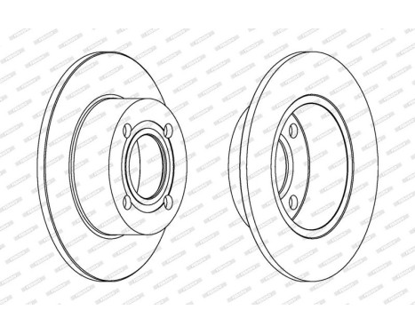 Brake Disc PREMIER Coat+ disc DDF128C Ferodo