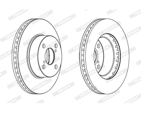 Brake Disc PREMIER Coat+ disc DDF1294C Ferodo, Image 2