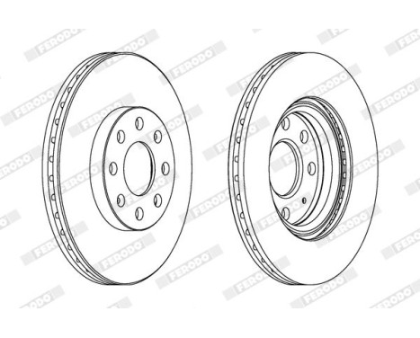 Brake Disc PREMIER Coat+ disc DDF1304C Ferodo