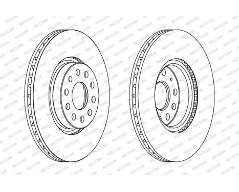Brake Disc PREMIER Coat+ disc DDF1305C Ferodo