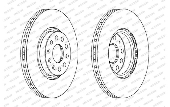 Brake Disc PREMIER Coat+ disc DDF1305C Ferodo