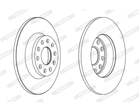 Brake Disc PREMIER Coat+ disc DDF1306C Ferodo, Image 2